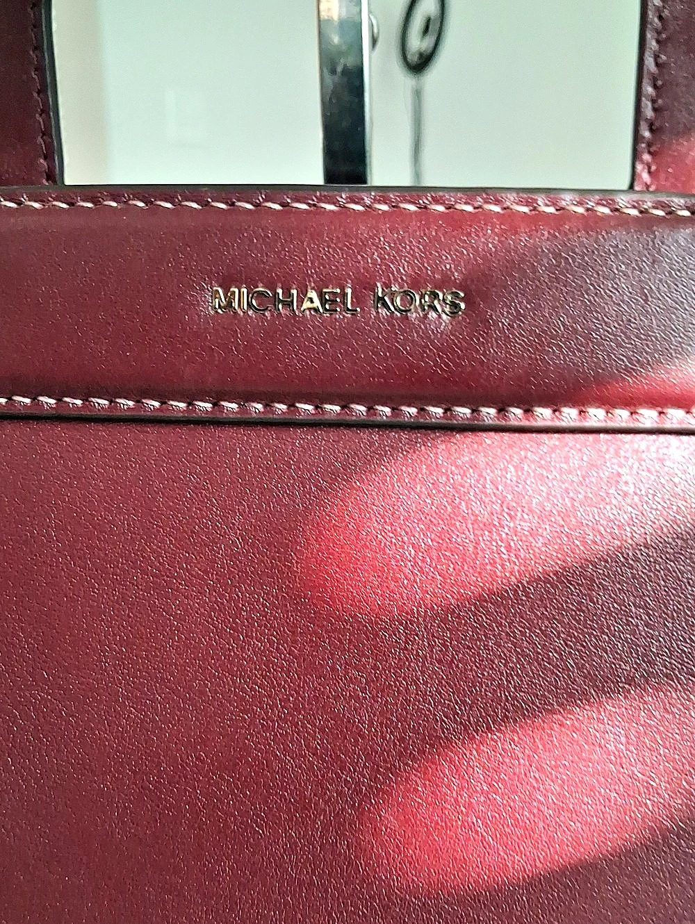 Michael Kors Avril Extra-Large Leather and Suede Tote Bag, Burgundy - Picture 3 of 12